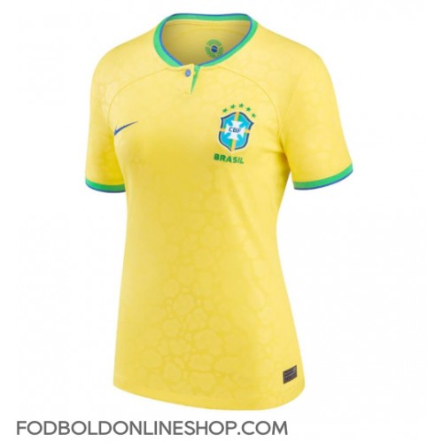 Brasilien Hjemmebanetrøje Dame VM 2022 Kortærmet